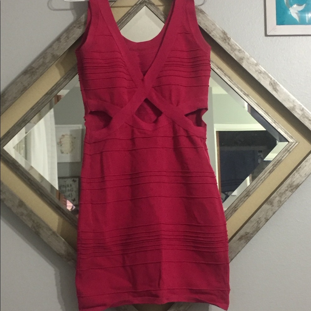 Super pink mini stretchy dress ! So beautiful!